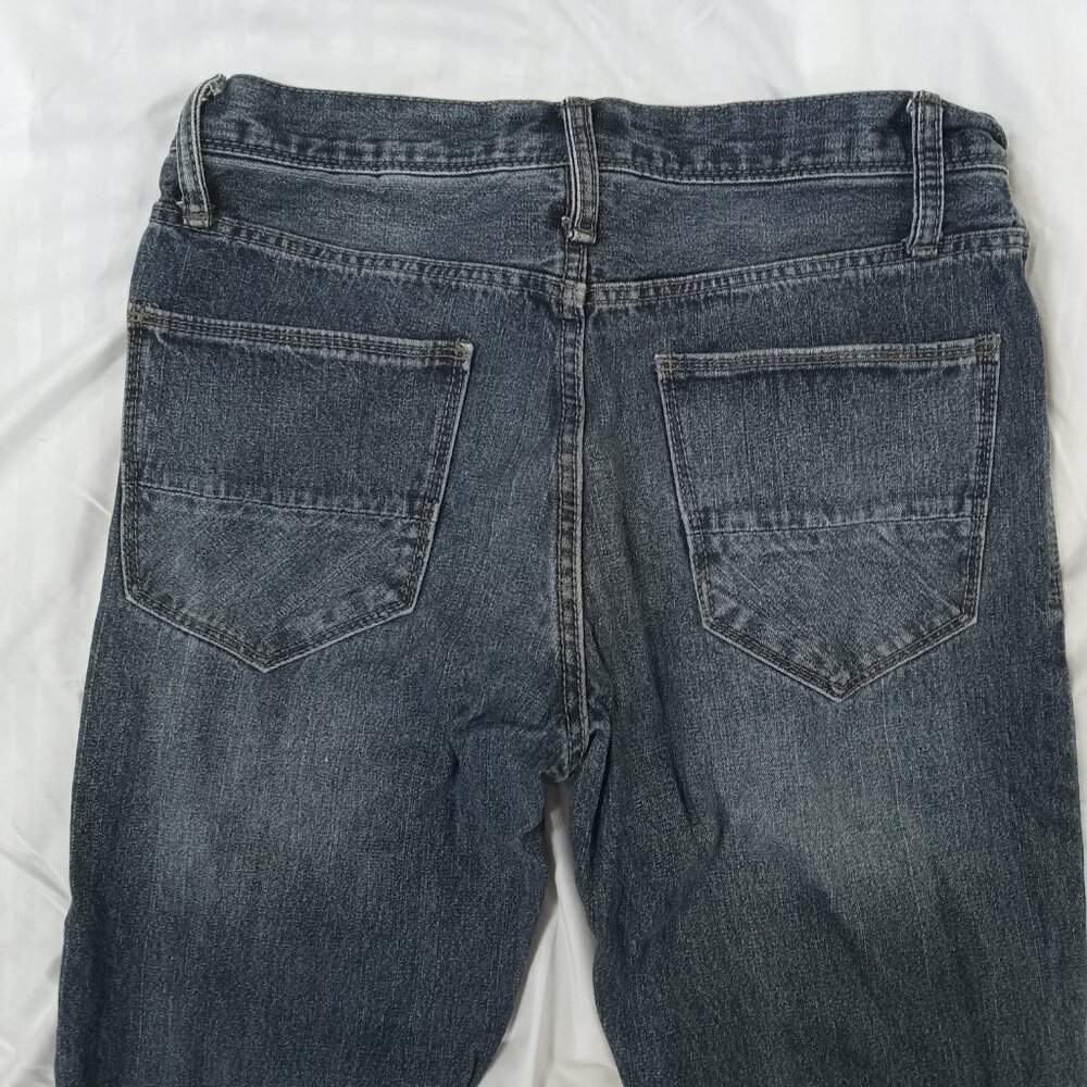 No Boundaries Blue Jeans Women's Size 29 x 32 Dark Wash Stretch Zipper